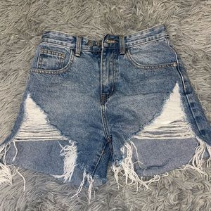 PrettyLittleThing high wasted jean shorts